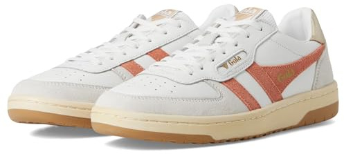 Gola Unisex Hawk Sneaker, White/Terracotta/Gold, 38 EU