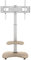 XTRARM Stellar Soporte TV Pie Rodante con Estantería de Madera - Stand Giratorio de Altura Ajustable con Ruedas para TV de 32-70 de hasta 45 kg - Soporte Ruedas Universal VESA Máx. 600x400mm
