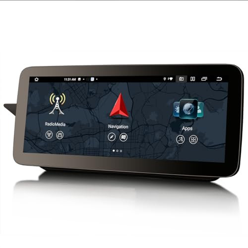 Erisin 12,3 Android 13 8GB RAM 128GB ROM Autoradio Estéreo de Automóvil para Mercedes Benz Clase E 4 Puertas W212 S212 NTG 4.5 IPS Pantalla Táctil Carplay GPS Sat Nav BT 5.0 WiFi 4G Dab+ Navegador