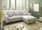 möbelando Ecksofa >Larina< Links/rechts aufbaubar, Schlaffunktion, Bettkasten, 6 Kissen, Bezug Cord grau Dove - 282x92x186 (BxHxT)