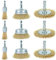Ucatcher 9-Piece Wire Brush Set for Drill - 1/4 Hex Shank High Carbon Steel Wheel Cup Pen Attachments for Rust Removal, Cleaning Metal, Paint, Wood