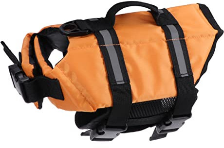 BESPORTBLE Chaleco Salvavidas para Mascotas Transpirable Anilla d Colores Brillantes para Pasear Seguro