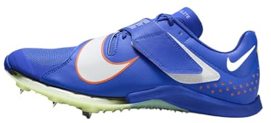 Zoom Elite Long Jump Shoes (Unisex - White/Black-Laser Orange-Hyper Pink) by Nike, Racer Blue/Safety Orange/White, 7.5 UK