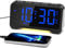 Mesqool Digitaler Wecker Nachttisch, Wecker Extra Laut mit Type-C & USB-Ladeanschluss, Wochenendmodus, Digital Uhr Netzbetrieben mit Stromkabel & Batterie-Backup, Alarm Clock Digital für Kinder, DST