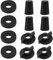 12pcs Kit de Remplacement pour Berkey Système de Filtration d'Eau, Entretien du Système de Filtration d'Eau Comprend 4pcs Écrous à Oreilles 4pcs Joints et 4pcs Bouchons en Silicone(Noir)