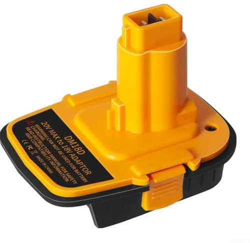 FACULX Adaptateur de batterie DM18D pour outils électriques Dewalt 18 V pour batteries Li-Ion 20 V et 18 V, connecteur adaptateur de batterie de remplacement DCA1820