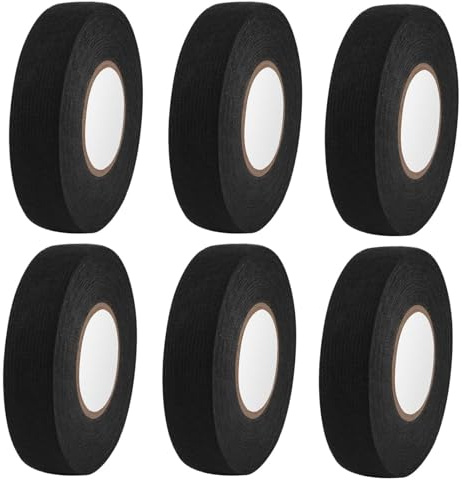 6 Stück 5m Selbstverschweißendes Isolierband Universal, Reparatur Klebeband für Rohre, Kabel, Werkzeug, Dichtungen Sanitär, Selbstklebendes Isolierband (19 mm / 15 mm,Schwarz)