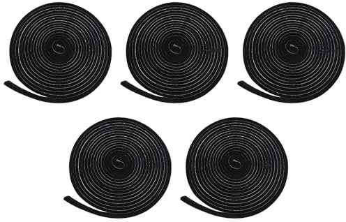 5 Pack BBQ Gasket Tape - Self-Stick Smoker Seal High Temp Heat Resistant Felt, Grill Gasket Replacement for Kamado Big Green Egg Char-Griller Akorn, 1 Meter Long, 2.3cm Wide, 0.3cm Thick