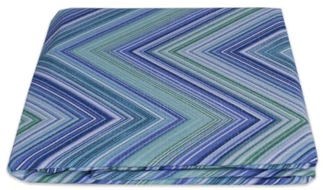 SaRani Copriletto Matrimoniale in Piquet di Cotone, Decorativo e Colorato (Azzurro, Matrimoniale, Avril)