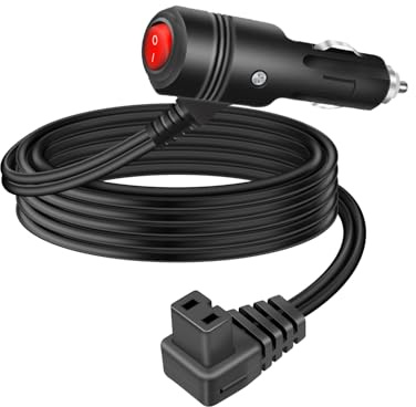 RIIEYOCA 12V Car Refrigerator DC Power Cable, 14AWG Cigarette Lighter to Freezer Fridge Cooler Power Cable with On/Off Switch(5FT/1.5M)