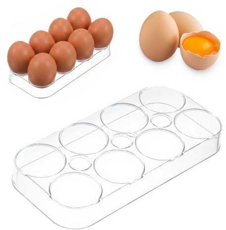 KOQAIIZ Eierhalter Kühlschrank, Eierbehälter, Eierbox, Eier Aufbewahrung Kühlschrank, für Gefrierschrank Küche Camping und Mehr Schützt Eier vor Bruch