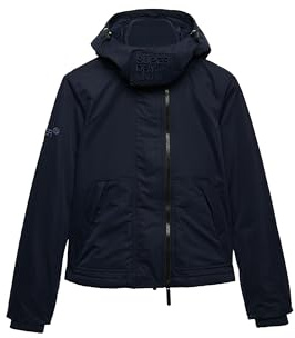Superdry Damen Microfibre Arctic Windcheater Jacke mit Kapuze Dunkelmarineblau 40