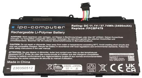 IPC-Computer Akku (Kabel fest) kompatibel mit Fujitsu Stylistic Q739-34075627 mit 37,74Wh