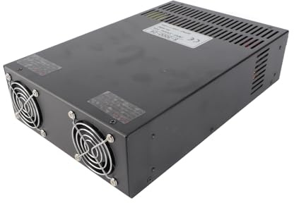 Annadue Fuente de Alimentación CC Variable de 3000 W Entrada de 220 V Fuente de Alimentación de Banco de Conmutación Ajustable con Protección contra Sobrevoltaje y Ventilador de Refrigeración para