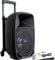 PARTY-8LED - PARTY - Battery powered speaker 8/20cm of 200W RMS with 1 wired mic and light effect on the woofer - Bluetooth, USB and AUX - Black