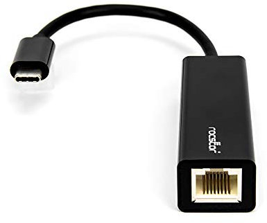 Rocstor Y10A174-B1 - Adaptador de red USB-C a Gigabit Premium - Adaptador USB tipo C a Gigabit Ethernet 10/100/1000 - Compatible con Mac y PC - Plug & Play (no necesita controladores) - USB 3.1, negro