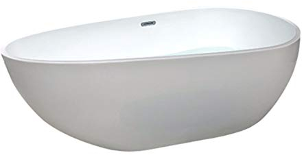 Modern Weiß Acryl Badewanne Eigenständige Freistehender Designer Bad,160 * 80 * 60cm