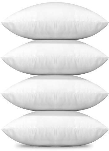 Artscope 4er Set Kissenfüllung 45 x 45 cm Zierkissen Innenkissen Füllkissen Kopfkissen Sofakissen Dekokissen für Wohnzimmer Schlafzimmer Sofa Bett Couch Outdoor Draußen