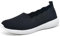 Puxowe Damen Slip On Sneaker Leichte Atmungsaktiv Sportschuhe Turnschuhe Bequem Freizeitschuhe Walking Schuhe Outdoor Fitness 37.5(37) EU Black