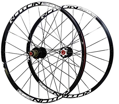 LSRRYD Radsport Laufradsatz 26 27,5 Zoll Mountainbike Laufradsatz, MTB-Laufräder Leichtmetall-Doppelwandfelge Carbon Ultraleichte Trommel Scheibenbremse Schnelle Veröffentlichung Abgedichtete Lager 7