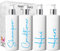 Print Maniacs White Mrs Hinch Inspired Personalised 500ml Pump Bottles Bathroom Lotion Kitchen Set Shampoo Conditioner (Set 4 His Her, F2 ) (Baby Blue)
