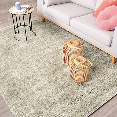 FRAAI | Home & Living Teppich Hochflor - Lofty Mint - Einfarbig - Modern, Skandinavisch - Wohnzimmer, Esszimmer, Schlafzimmer - Fellteppich - Carpet