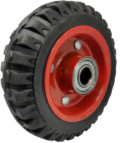 Tradineur - Rueda para carretilla de 15 cm de diámetro y 4,5 cm de grosor especial para pavimentos de difícil acceso, neumático para carretillas, distintos tipos de superficies