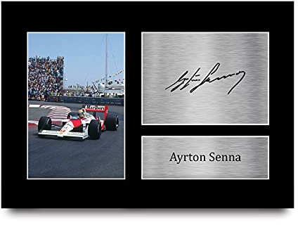 HWC Trading A4 Ayrton Senna Formula 1 Geschenke Gedruckt, Signiert Autogramm Bild Für F1 Formel 1 Rennen Fans
