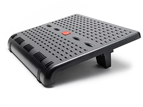 STEY ACCESORIOS Ergonomische Fußstütze für das Büro - Hergestellt aus Recyceltem Kunststoff - Verstellbar in 2 Positionen - Made in EU (1 Einheit)