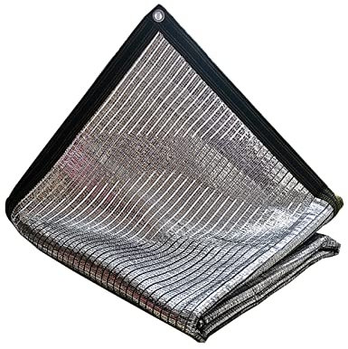 limiao123 Schattennetz,Aluminium Gewächshäuser Reflektierend Sonnenschutz Tuch 75% UV Sonnenschutz HDPE Sonnenschutz Sonnensegel für Gewächshaus Balkon (2x6m)