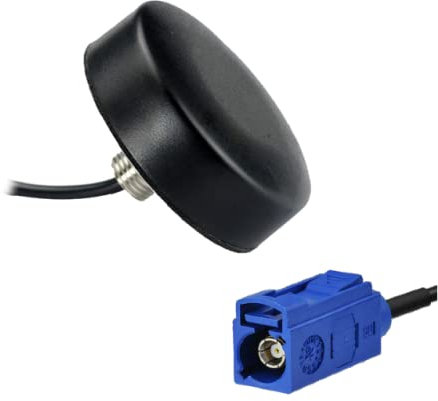 UniteCom GPS de Alta Ganancia GLONASS Galileo Puck Antena al Aire Libre Vehículo de navegación Vehículo Camión Barco Caravana Camper Van Satnav Cable de 3 Metros Externa Impermeable Conector FAKRA C