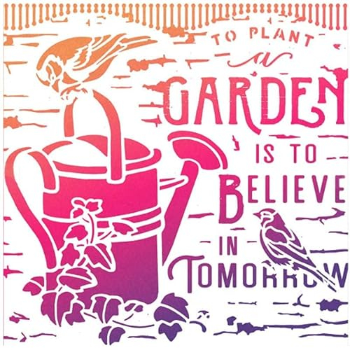 Schablone 20x20cm - Believe in tomorrow. Schablone, Stencil