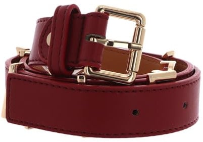 Valentino Gürtel Emma Winter Belt W100 Rosso/Oro rot kürzbar