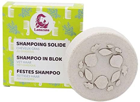 Lamazuna Festes Shampoo, Lavaerde fettiges Haar, 70ml