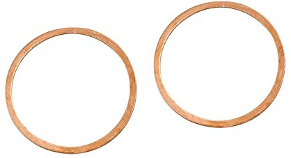 A ABSOPRO Cobre Plana Arandela 40mm x 45mm x 1mm Tornillo Junta Sello Anillo (Juego de 2)
