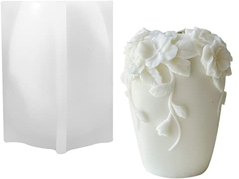 Molde de Silicona 3D Con Forma de Flor de Vino - Para Fundición de Velas y Plástico, Jabón Hecho a Mano - Tamaño Grande (1)