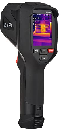 Professionelle Handheld-IR-Wärmebildkamera 120 x 90 Infrarot-Wärmebildkamera Freier Fokus 2,4-Zoll-LCD Wiederaufladbar -4 ℉ ~ 752 ℉ Temperatur-Auto-Tracking-Tester mit 8-GB-Speicherkarte, 8 Paletten,