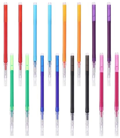 Cobee 16 Stück radierbare Stiftminen, 0,7 mm Gel Tintenstiftminen mit mittlerer Spitze 8 Farben radierbare Stiftminen kompatibel mit einziehbaren Tintenrollern für das Schulbüro (mehrfarbig)