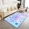 Mermaid Weich Teppich 100x150cm Lila Blau Mermaid Scale Teppich Baby Girl Ozean Marine Them Wohnzimmer Teppich für Küche und Balkon Glitzer Princess Style Bodenmatte Teppich für Wetterfest Dekor