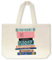 kate spade new york Süße extra große Canvas-Tragetasche für Damen, Strandtasche, Büchertasche mit Tasche, Stapel von Klassikern, Stapel von Klassikern, Einheitsgröße, Classic