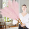 Lighterday 7 Stück Pampasgras Künstlich, 38/97cm Groß, Flauschiges Trockenblumen für Bodenvase, XXL für Wohnzimmer Schlafzimmer Tisch Boho Deko (Rosa)