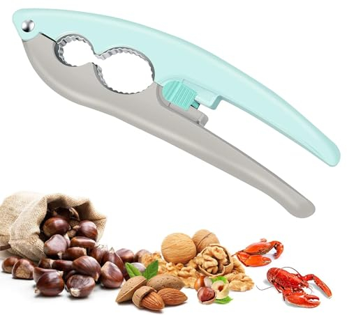 Tinkber 1 Stück Walnuss Zange, Edelstahl Walnuss Zange, Multifunktionaler Nussknacker, Walnüsse Nussöffner, für Walnüsse, Haselnüsse, Mandeln, Pekannüsse, Meeresfrüchte, Paranüsse