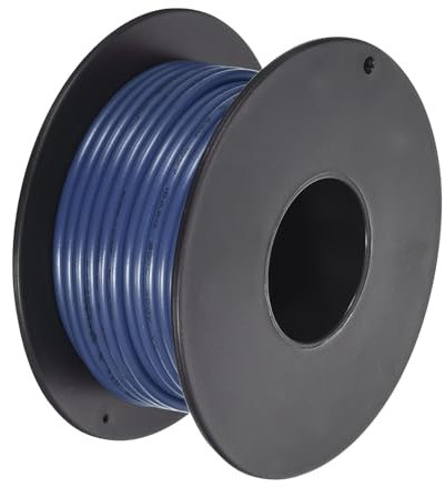 sourcing map 18AWG Wire 18 Gauge Stranded Wire PVC Hookup Wire 10M/33ft Blue, Electrical Wire UL1007 Spool Tinned Copper Wire for Internal Connecting Wire, Marine