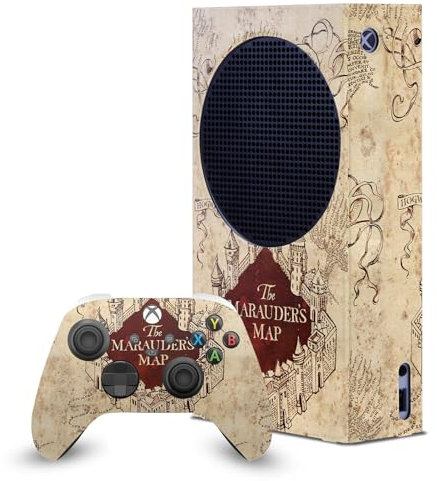 Head Case Designs Sous Licence Officielle Harry Potter La Carte Du Maraudeur Graphiques Enveloppement De Console De Jeu Et Skins Pour Manette De Jeu Ensemble compatible avec Xbox Series S