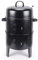 Räuchertonne Hickory BBQ Räucherofen 3in1 Holzkohlegrill Smoker mit Thermometer, Rundgrill Grill,Leichter Transport Räuchergrill, Watersmoker | Grill, Deckel Holz, Smokertonne