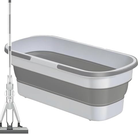 Cubo Plegable Portátil para Fregona: Bañera Portátil Rectangular, Cubo De Limpieza Rectangular Multiusos, Plegable para Acampar, Pescar, Limpiar