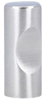 MS Beschläge Edelstahl-Schubladenknopf mit Griffmulde, Kommodengriff, Möbelgriff 24mm hoch, 10mm Durchmesser, inklusive Befestigungsschraube