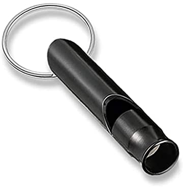 Luckywaqng Erdbebenfrequenz Outdoor-Ring High High Whistle Survival Schlüsselanhänger Dezibel Sportsicherheit Sicherheitssportschuhe Für Herren Mit Stahlkappe (Black, One Size)