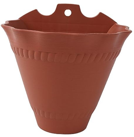 ANDRESLAD Kunststoff Blumentopf Pflanzenbehälter Wandbehang Blumentopf in Ziegelrot Bg180 Für Gartendeko