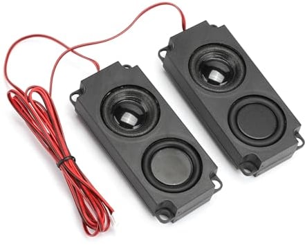 Akozon 8 Ohms 5W Portable Heavy Bass Cavity 40mm Magnetic Dual Speaker for TV Monitor, High Sensitivity, Great Performance Loudspeaker